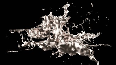 Bir tutam altın. 3d görüntüleme, 3d illüstrasyon.