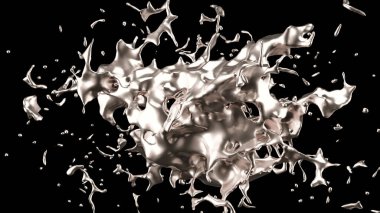 Bir tutam altın. 3d görüntüleme, 3d illüstrasyon.