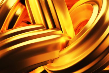 Güzel altın arka plan. 3d görüntüleme, 3d illüstrasyon.