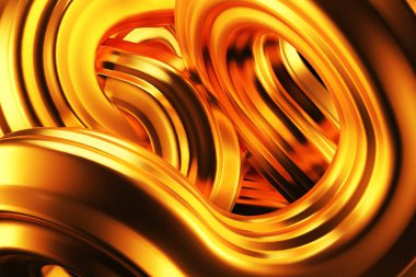 Güzel altın arka plan. 3d görüntüleme, 3d illüstrasyon.