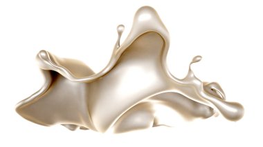 Bir tutam beyaz boya. 3d görüntüleme, 3d illüstrasyon.