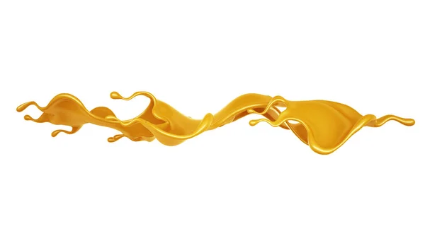Splash Caramel Rendering Illustration — Stock Photo, Image