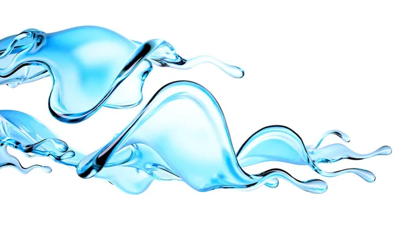 Splash Água Renderização Ilustração — Fotografia de Stock