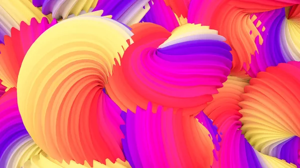 Abstrakt Pastellform Regnbuen Utførelse Illustrasjon – stockfoto