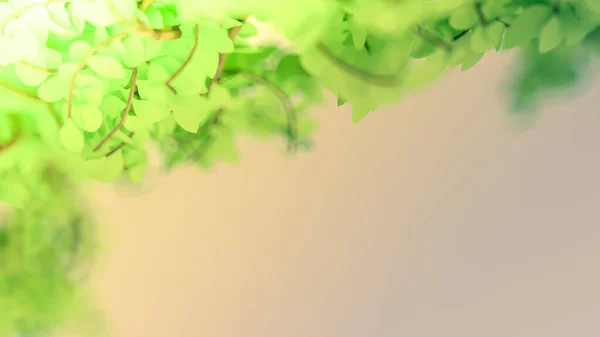 Beautiful Summer Background Leaves Rendering Illustration — Stock Photo, Image