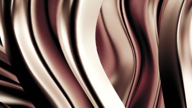 Saten kumaşlı, gümüş renkli bir arka plan. 3d görüntüleme, 3d illüstrasyon.