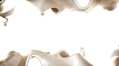 Bir tutam beyaz boya. 3d görüntüleme, 3d illüstrasyon.