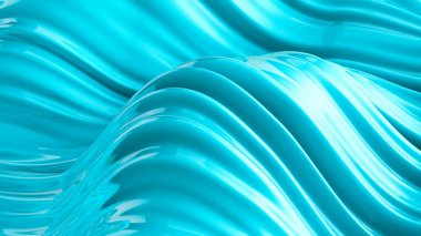 Güzel yeşil turkuaz arka plan. 3d görüntüleme, 3d illüstrasyon.