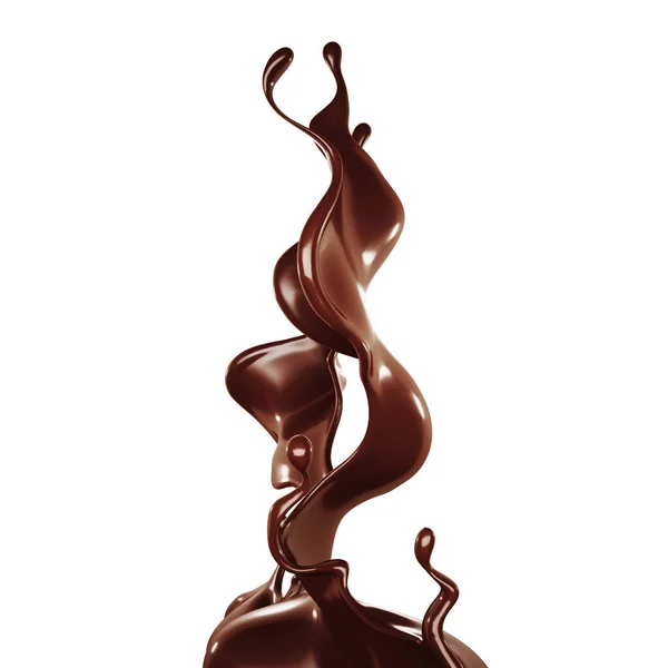 Chocolate splash. 3d rendering 3d illustration