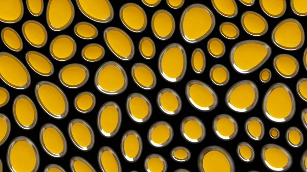 Fekete Arany Textúra Háttér Megkönnyebbülés Körök Renderelés Illusztráció — Stock Fotó