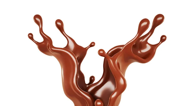 Goccio Cioccolato Rendering Illustrazione — Foto Stock