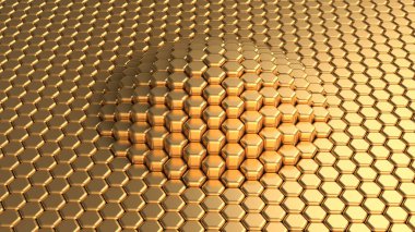 Lüks altın arka plan. 3d görüntüleme, 3d illüstrasyon.