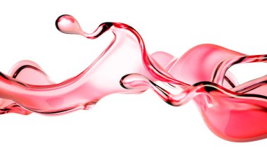 Bir tutam kırmızı şarap. 3d görüntüleme, 3d illüstrasyon.