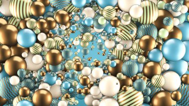 Neşeli, pozitif, taşaklı, parlak bir arka plan. 3d görüntüleme 3d