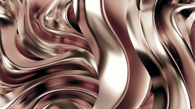 Saten kumaşlı, gümüş renkli bir arka plan. 3d görüntüleme, 3d illüstrasyon.