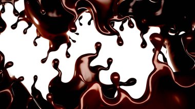 Bir tutam çikolata. 3d görüntüleme, 3d illüstrasyon.