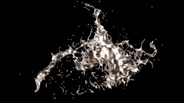 Bir tutam altın. 3d görüntüleme, 3d illüstrasyon.