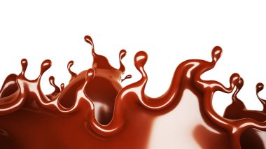 Bir tutam çikolata. 3d görüntüleme, 3d illüstrasyon.