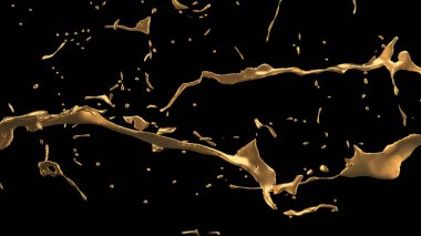 Bir tutam altın. 3d görüntüleme, 3d illüstrasyon.