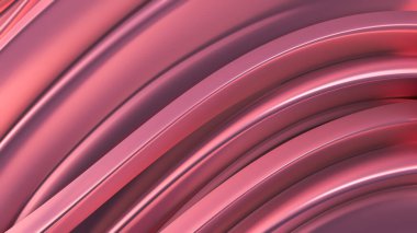 Saten kumaşlı lüks pembe arka plan. 3d görüntüleme, 3d illüstrasyon.