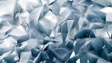 Gray crystal background with triangles. 3d rendering, 3d illustration. clipart