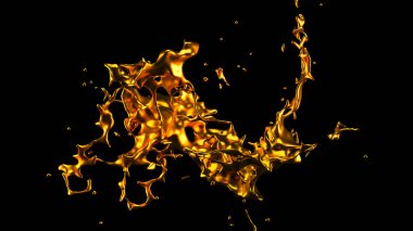 Bir tutam altın. 3d görüntüleme, 3d illüstrasyon.