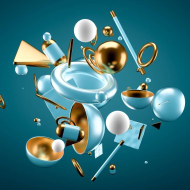 Soyut minimalizm geçmişi. 3d görüntüleme, 3d illüstrasyon.