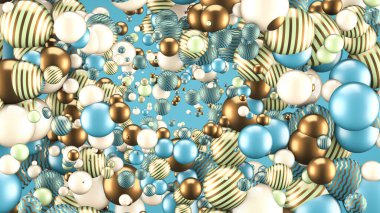 Neşeli, pozitif, taşaklı, parlak bir arka plan. 3d görüntüleme 3d