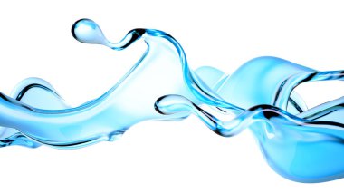 Bir damla su. 3d görüntüleme, 3d illüstrasyon.