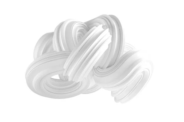 Forma Astratta Sfondo Bianco Rendering Illustrazione — Foto Stock
