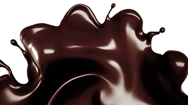 Goccio Cioccolato Rendering Illustrazione — Foto Stock