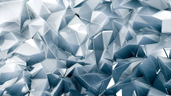 Gray Crystal Background Triangles Rendering Illustration — Stock Photo, Image