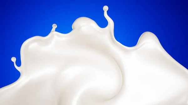 Mavi Arka Planda Bir Tutam Süt Görüntüleme Illüstrasyon — Stok fotoğraf