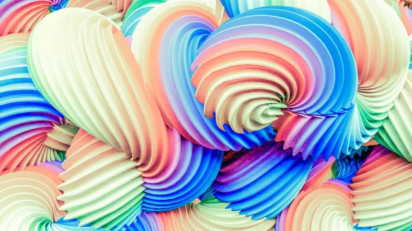 Abstrakte Regenbogenpastellform Darstellung Illustration — Stockfoto
