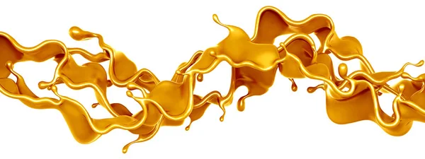 Gouden Gele Scheut Karamel Weergave Illustratie — Stockfoto