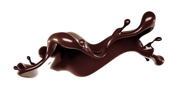 Goccio Cioccolato Rendering Illustrazione — Foto Stock