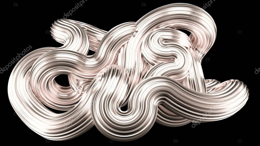 Beautiful silver background. 3d rendering, 3d illustration.