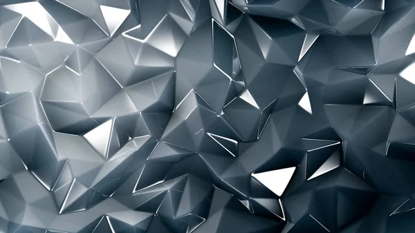 Gray Crystal Background Triangles Rendering Illustration — Stock Photo, Image