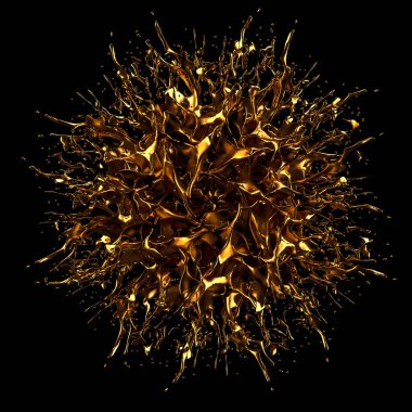 Bir tutam altın. 3d görüntüleme, 3d illüstrasyon.