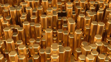 Lüks altın arka plan. 3d görüntüleme, 3d illüstrasyon.