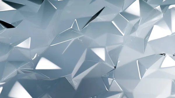 Gray Crystal Background Triangles Rendering Illustration — Stock Photo, Image