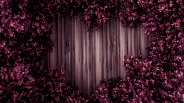 Розовый Фон Листьями Текстурой Дерева Время Года Рендеринг Иллюстрация — стоковое фото
