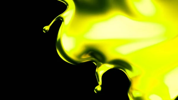 Luxury Golden Splash Liquid Rendering Illustration — Stock Photo, Image