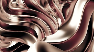 Saten kumaşlı, gümüş renkli bir arka plan. 3d görüntüleme, 3d illüstrasyon.