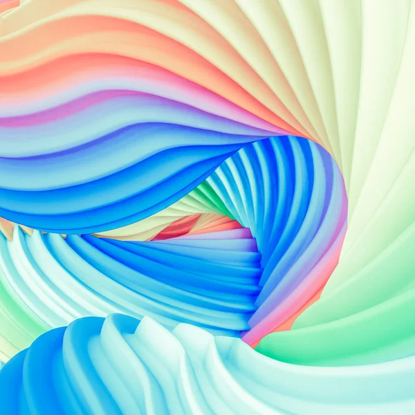 Forma Pastel Arco Íris Abstrato Renderização Ilustração — Fotografia de Stock