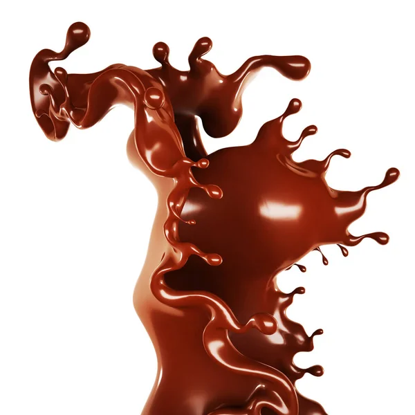 Goccio Cioccolato Rendering Illustrazione — Foto Stock