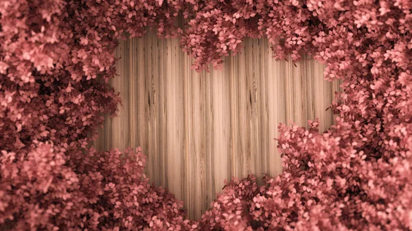 葉や木の質感 今年の季節と美しいピンクの背景 3Dレンダリング 3Dイラスト — ストック写真