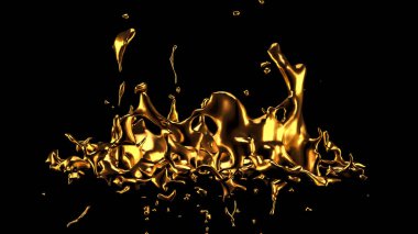 Bir tutam altın. 3d görüntüleme, 3d illüstrasyon.