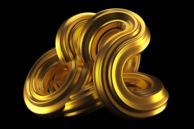 Güzel altın arka plan. 3d görüntüleme, 3d illüstrasyon.