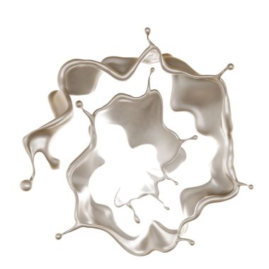 Bir tutam beyaz boya. 3d görüntüleme, 3d illüstrasyon.